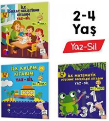 2-4 Yaş Mucit Karınca YAZ - SİL Kitaplar (İlk Kalem, Dikkat, Matematik, Düşünme Becerileri Kitabım)