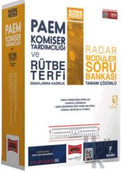 2025 PAEM Komiser Yardımcılığı ve Rütbe Terfi Sınavlarına Hazırlık Radar Serisi Tamamı Çözümlü Modüler Soru Bankası Seti