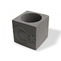 Ay Yıldızlı Kare Beton Saksı HK1507