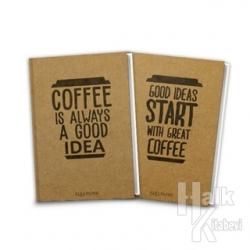 Coffee Düz Twins Defter (2 Defter Takım)