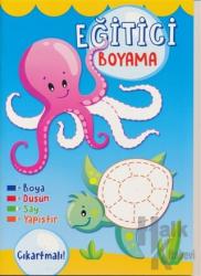 Eğitici Boyama Çıkartmalı (Mavi)