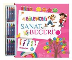 Eğlenceli Sanat ve Beceri - Pembe Kitap (6 Yaş) (Kalem Hediyeli)