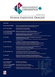 Hasan Kalyoncu Üniversitesi Hukuk Fakültesi Dergisi Sayı:9 Ocak 2015