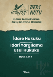 İmtiyaz HMGS Ders Notları İdare Hukuku - İdari Yargılama Usul Hukuku Ders Notu