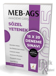 MEB - AGS Hazırlık Sözel Yetenek 15x20 Tamamı Dijital Çözümlü Deneme Sınavı