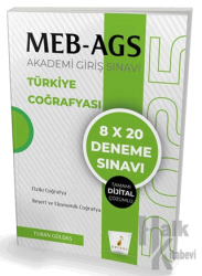 MEB - AGS Hazırlık Türkiye Coğrafyası 8x20 Tamamı Dijital Çözümlü Deneme Sınavı