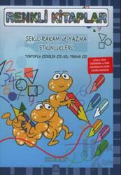 Renkli Kitaplar - 6 Şekil - Rakam ve Yazma Etkinlikleri