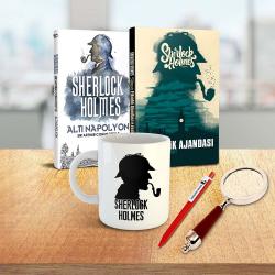 Sherlock Holmes Hediye Seti - Süresiz Etkinlik Ajandası - Kupa - Kalem