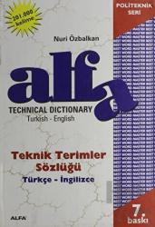 Technical Dictionary Teknik Terimler Sözlüğü Turkish - English / Türkçe - İngilizce (Ciltli)