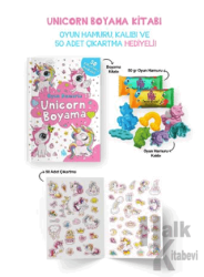 Unicorn Boyama Kitabı - Oyun Hamuru, Oyuncak ve Çıkartma Hediyeli