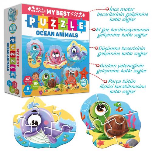 My Best Puzzle Ocean Animals - Halkkitabevi