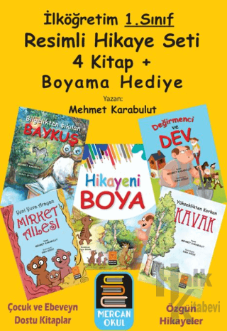 1. Sınıf Resimli Hikaye Seti (4 Kitap + Boyama Kitabı Hediye)