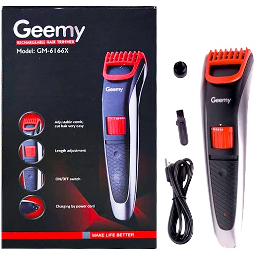 Geemy GM-6166X Şarjlı Saç-Sakal Kesme Makinesi