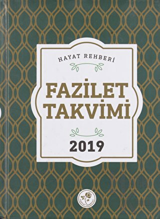 2019 Fazilet Takvim - Yurtiçi 7.Bölge Ciltli