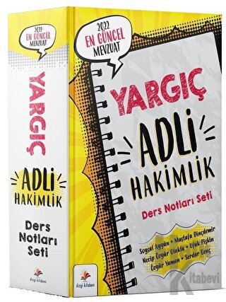 2022 Yargıç Adli Hakimlik Ders Notları Seti