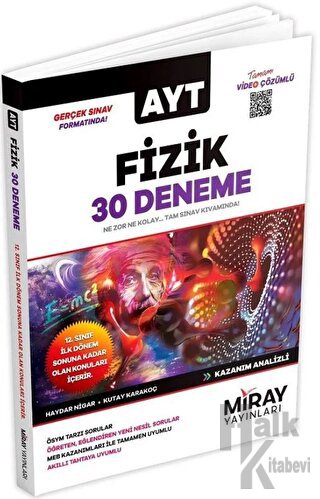 2023 YKS AYT Fizik 30 Deneme Video Çözümlü Miray Yayınları - Halkkitab