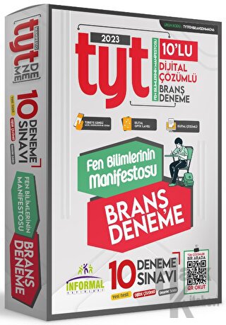 2023 YKS TYT Fen Bilimlerinin Manifestosu 10lu Dijital Çözümlü Branş Deneme Paketi