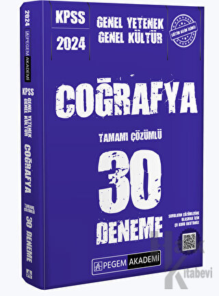 2024 KPSS Genel Yetenek Genel Kültür Coğrafya 30 Deneme - Halkkitabevi