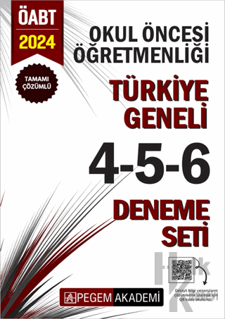 2024 KPSS ÖABT Okul Öncesi Öğretmenliği Tamamı Çözümlü Türkiye Geneli 4-5-6 (3'lü Deneme Seti)