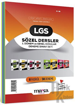 2024 LGS Sözel Dersler 1. Dönem ve Genel Konular Deneme Sınavı Seti 8 Fasikül 38 Deneme