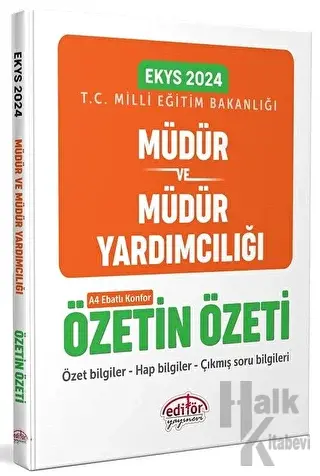 2024 MEB EKYS Müdür ve Yardımcılığı Özetin Özeti - Halkkitabevi