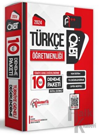 2024 ÖABT Türkçe Öğretmenliği Türkiye Geneli 10 Deneme Dijital Çözümlü