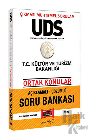 2024 UDS T.C Kültür ve Turizm Bakanlığı Ortak Konular Açıklamalı Çözümlü Soru Bankası