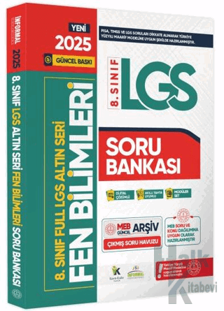 2025 8. Sınıf Full LGS Altın Seri Fen Bilimleri MEB Çıkmış Soru Bankası Modüler Seti PDF/Video Çözüm