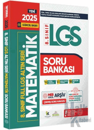 2025 8. Sınıf Full LGS Altın Seri Matematik MEB Çıkmış Soru Bankası Modüler Seti PDF/Video Çözümlü