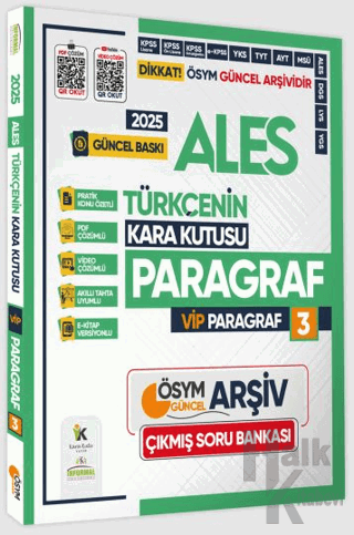 2025 ALES Türkçenin Kara Kutusu ÖSYM VİP Paragraf 3 Konu Özetli Çözüml