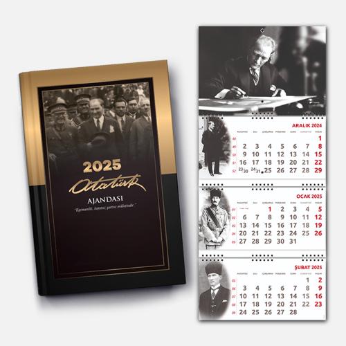 2025 Atatürk Ajanda İnkılap - İmza Gemici Takvim - Halkkitabevi