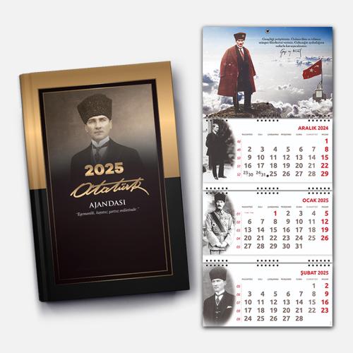 2025 Atatürk Ajanda Kalpaklı - Sakarya Gemici Takvim - Halkkitabevi