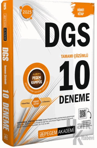 2025 DGS Tamamı Çözümlü 10 Deneme - Halkkitabevi