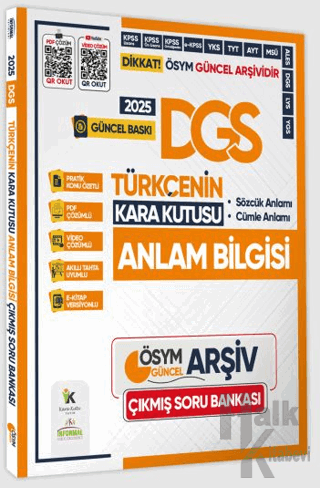 2025 DGS Türkçenin Kara Kutusu Anlam Bilgisi (Sözcük-Cümle) PDF ve Video Çözümlü Konu Özetli Soru Bankası