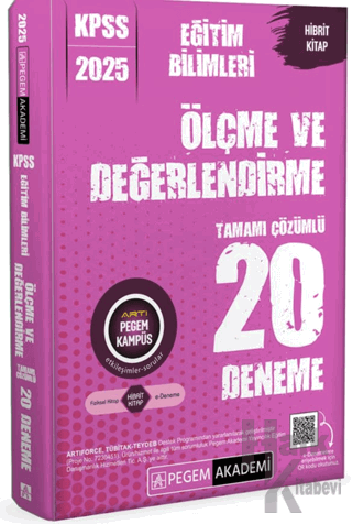 2025 KPSS Eğitim Bilimleri Ölçme ve Değerlendirme Tamamı Çözümlü 20 Deneme