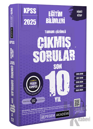 2025 KPSS Eğitim Bilimleri Tamamı Çözümlü Çıkmış Sorular Son 10 Yıl - 