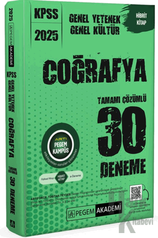 2025 KPSS Genel Yetenek Genel Kültür Coğrafya Tamamı Çözümlü 30 Deneme