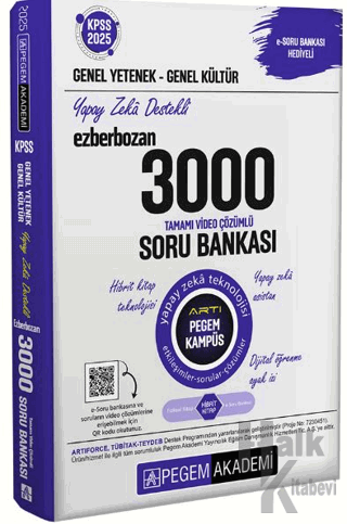 2025 KPSS Genel Yetenek Genel Kültür Ezberbozan 3000 Tamamı Çözümlü So