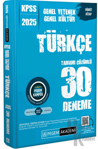 2025 KPSS Genel Yetenek Genel Kültür Türkçe Tamamı Çözümlü 30 Deneme -