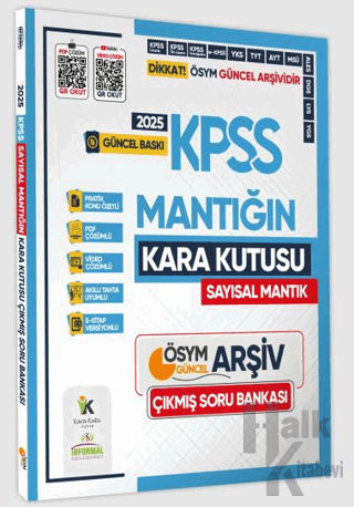 2025 KPSS SAYISAL MANTIĞIN Kara Kutusu ÖSYM Çıkmış Soru Havuzu Bankası Konu Özetli Video/PDF Çözümlü