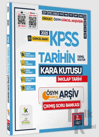 2025 KPSS Tarihin Kara Kutusu 2.Cilt PDF ve Video Çözümlü Konu Özetli ÖSYM Çıkmış Soru Havuzu Bankası