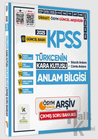 2025 KPSS Türkçenin Kara Kutusu ANLAM BİLGİSİ (Sözcük-Cümle) D.Çözümlü