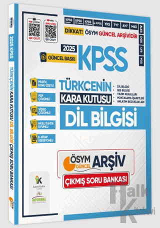 2025 KPSS Türkçenin Kara Kutusu DİL BİLGİSİ Konu Özetli Dijital Çözümlü ÖSYM Çıkmış Soru Bankası