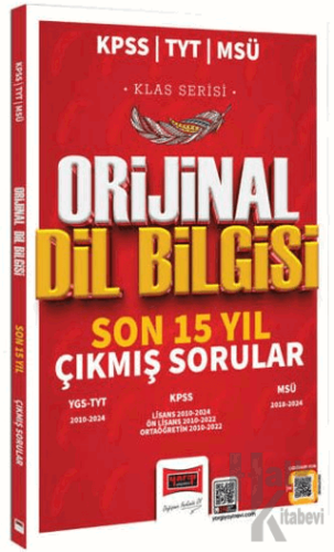 2025 KPSS TYT MSÜ Klas Serisi Orijinal Dil Bilgisi Son 15 Yıl Çıkmış Sorular