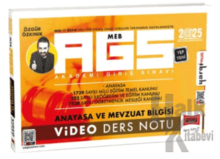 2025 MEB-AGS Anayasa ve Mevzuat Bilgisi Video Ders Notu - Halkkitabevi