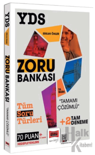 2025 YDS Tamamı Çözümlü Zoru Bankası +2 Deneme İlaveli - Halkkitabevi