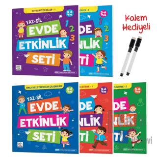 3-6 Yaş Evde Etkinlik Seti YAZ-SİL Kitaplar