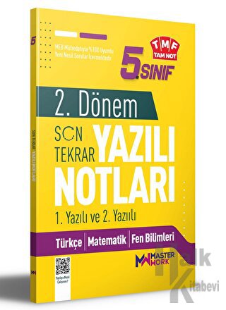 5. Sınıf 2. Dönem 1. ve 2. Yazılı Notları Son Tekrar Master Work