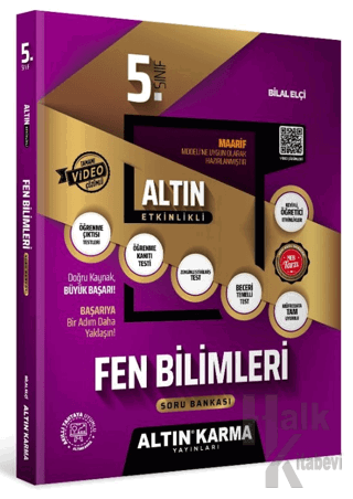 5. Sınıf Fen Bilimleri Altın Etkinlikli Kazanım Soru Bankası - Halkkit