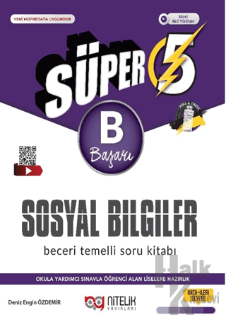 5. Sınıf Süper Sosyal Bilimler (B) Beceri Temeli Soru Kitabı - Halkkit